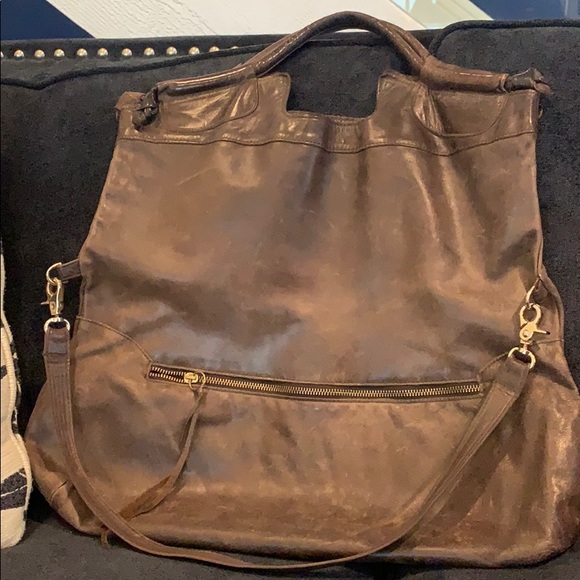 Foley and Corinna Dark Brown Leather Satchel Bag - Picture 1 of 7
